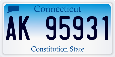 CT license plate AK95931