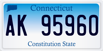 CT license plate AK95960