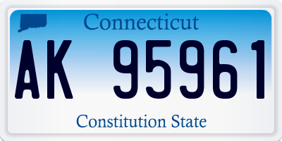 CT license plate AK95961