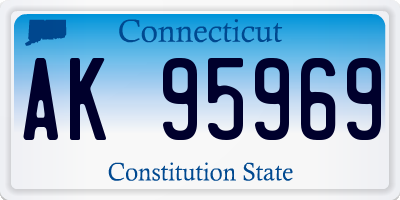 CT license plate AK95969