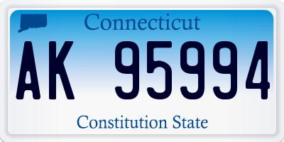 CT license plate AK95994