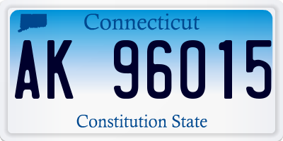 CT license plate AK96015