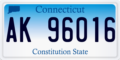 CT license plate AK96016