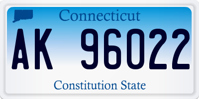 CT license plate AK96022