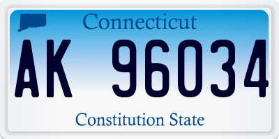 CT license plate AK96034