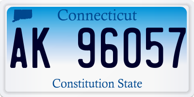 CT license plate AK96057