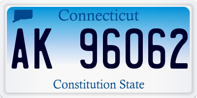 CT license plate AK96062