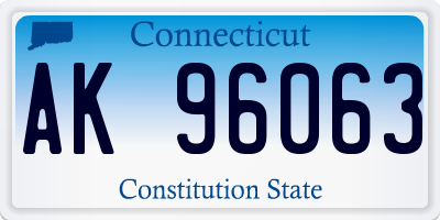 CT license plate AK96063