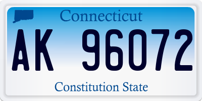 CT license plate AK96072