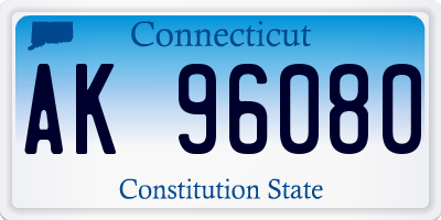 CT license plate AK96080