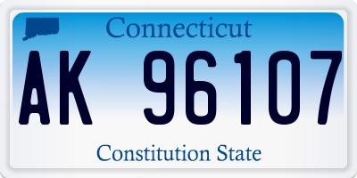 CT license plate AK96107