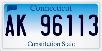 CT license plate AK96113