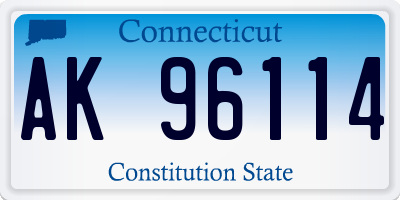 CT license plate AK96114