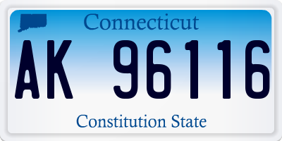 CT license plate AK96116