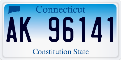 CT license plate AK96141