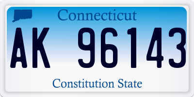 CT license plate AK96143