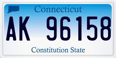CT license plate AK96158