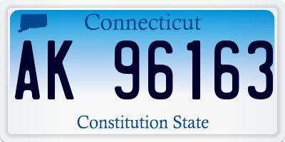 CT license plate AK96163