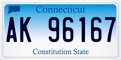 CT license plate AK96167