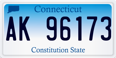 CT license plate AK96173