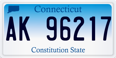 CT license plate AK96217