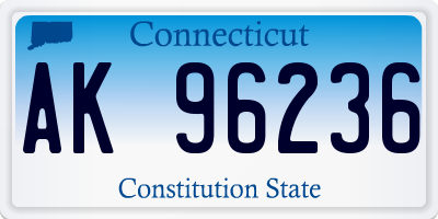 CT license plate AK96236