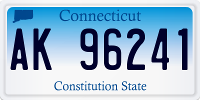 CT license plate AK96241