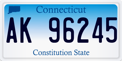 CT license plate AK96245