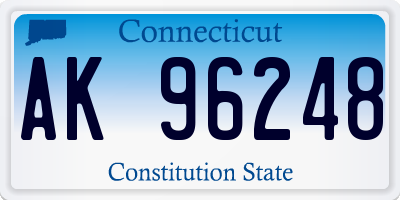 CT license plate AK96248