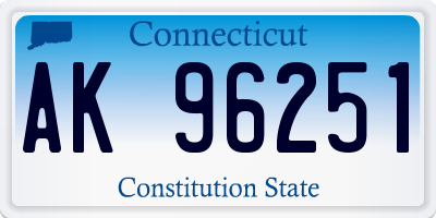 CT license plate AK96251