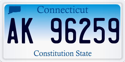 CT license plate AK96259