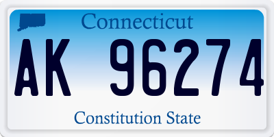 CT license plate AK96274