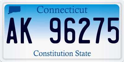 CT license plate AK96275