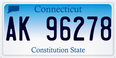 CT license plate AK96278