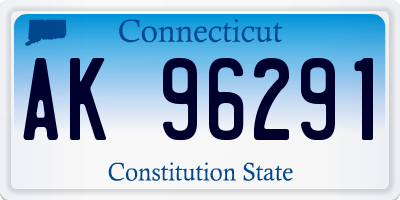 CT license plate AK96291