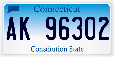 CT license plate AK96302