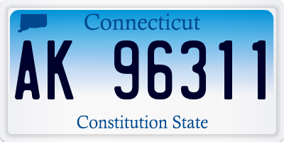 CT license plate AK96311