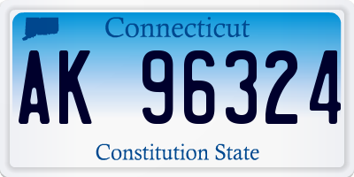 CT license plate AK96324