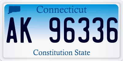 CT license plate AK96336