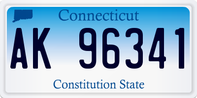 CT license plate AK96341