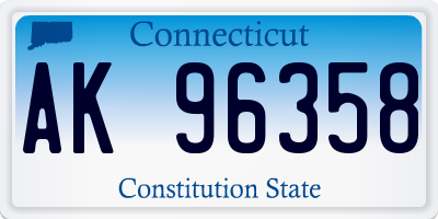CT license plate AK96358