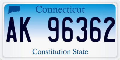 CT license plate AK96362