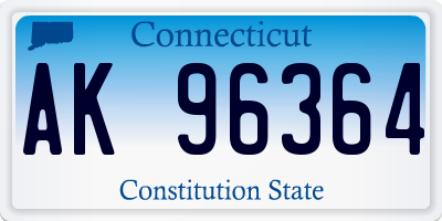 CT license plate AK96364