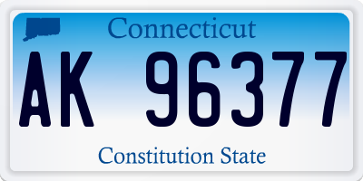 CT license plate AK96377