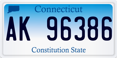 CT license plate AK96386