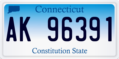 CT license plate AK96391