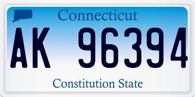 CT license plate AK96394
