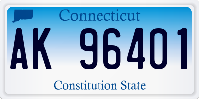 CT license plate AK96401