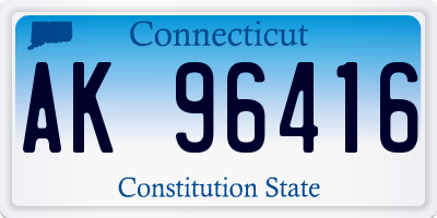 CT license plate AK96416
