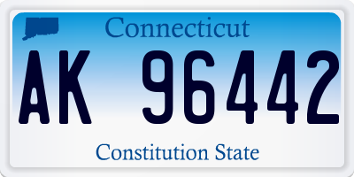 CT license plate AK96442